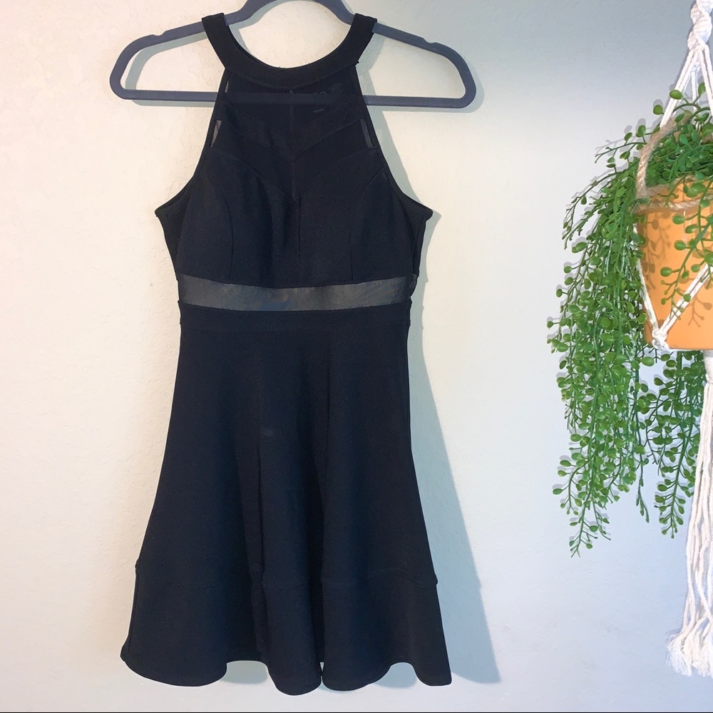 LBD with mesh and gold details